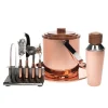 Best Godinger Acacia Wood & Copper 9 Piece Bar Tool Set