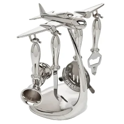Sale Godinger Airplane 5 Piece Bar Tool Set