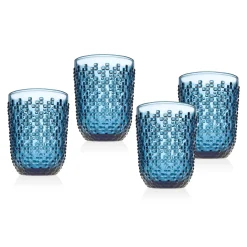 Clearance Godinger Alba Blue Double Old Fashion, Set of 4
