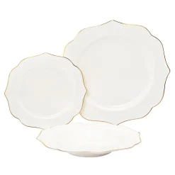 Discount Godinger Arendale Porcelain 12 Piece Dinnerware Set, Service For 4