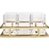 New Godinger Aspen Gold Flatware Caddy