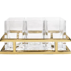 New Godinger Aspen Gold Flatware Caddy