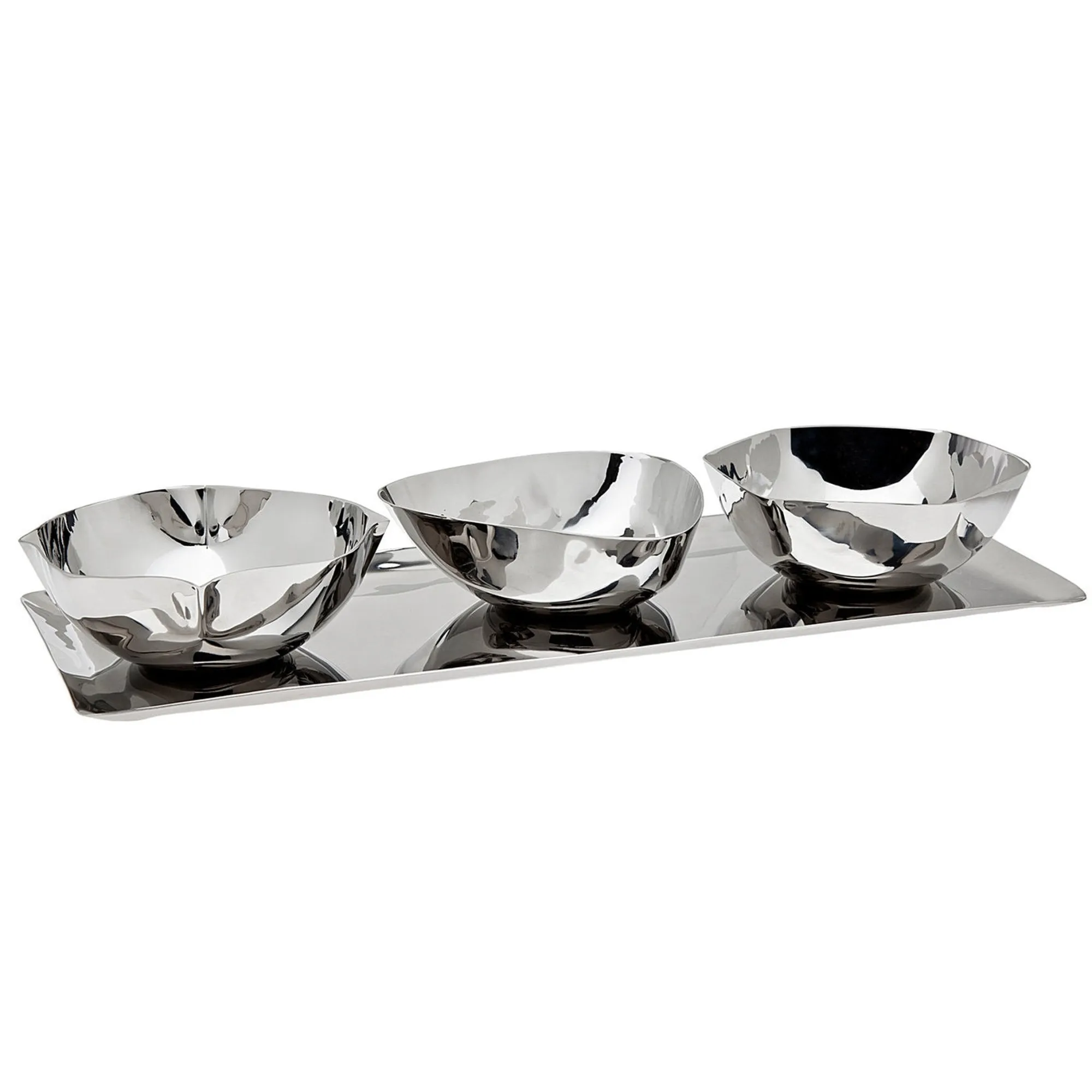 Hot Godinger Auburn Serving Tray & Appetizer Bowls