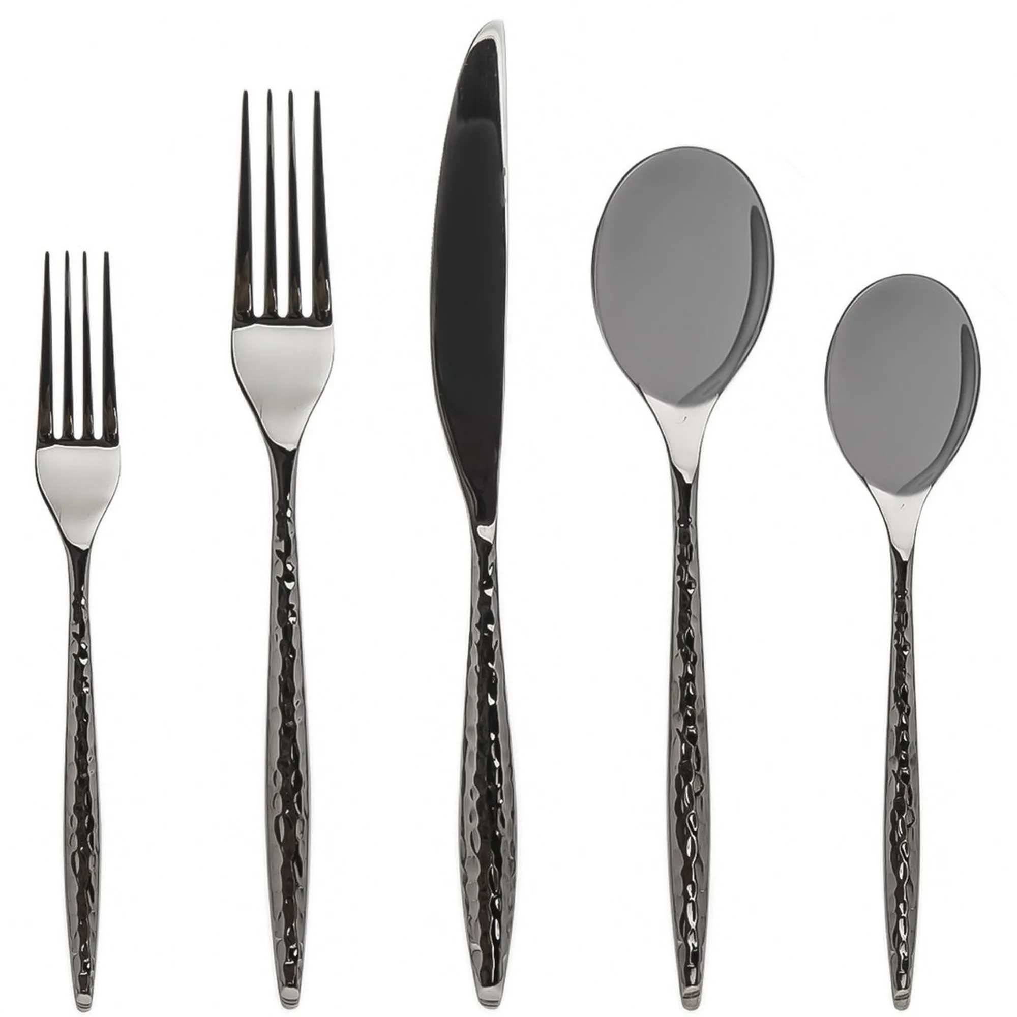 Sale Godinger Avellino Graphite 18/10 Stainless Steel 20 Piece Flatware Set, Service For 4