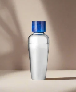 Godinger Azure Blue Resin & Stainless Steel Cocktail Shaker