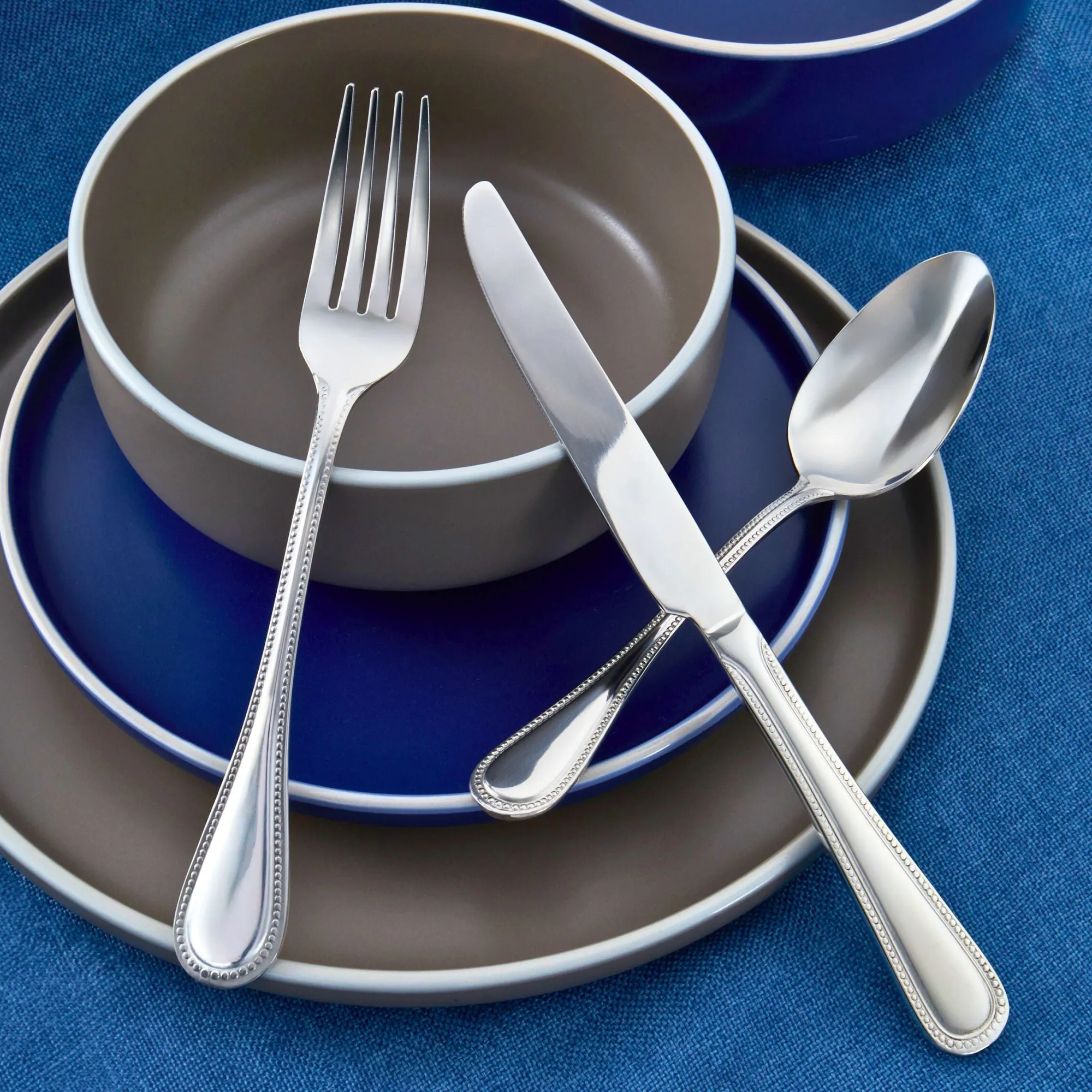 Best Godinger Bead Mirrored 18/0 Stainless Steel 20 Piece Flatware Set, Service For 4