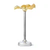 Sale Godinger Blossom Platinum & Gold Tapered Candle Holder 18.5"