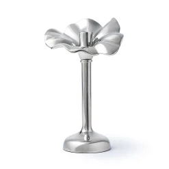 Godinger Blossom Platinum Tapered Candle Holder 10"