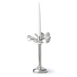 Godinger Blossom Platinum Tapered Candle Holder 10"