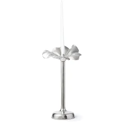 Best Godinger Blossom Platinum Tapered Candle Holder 15.75"