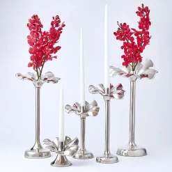 Discount Godinger Blossom Platinum Tapered Candle Holder 18.5