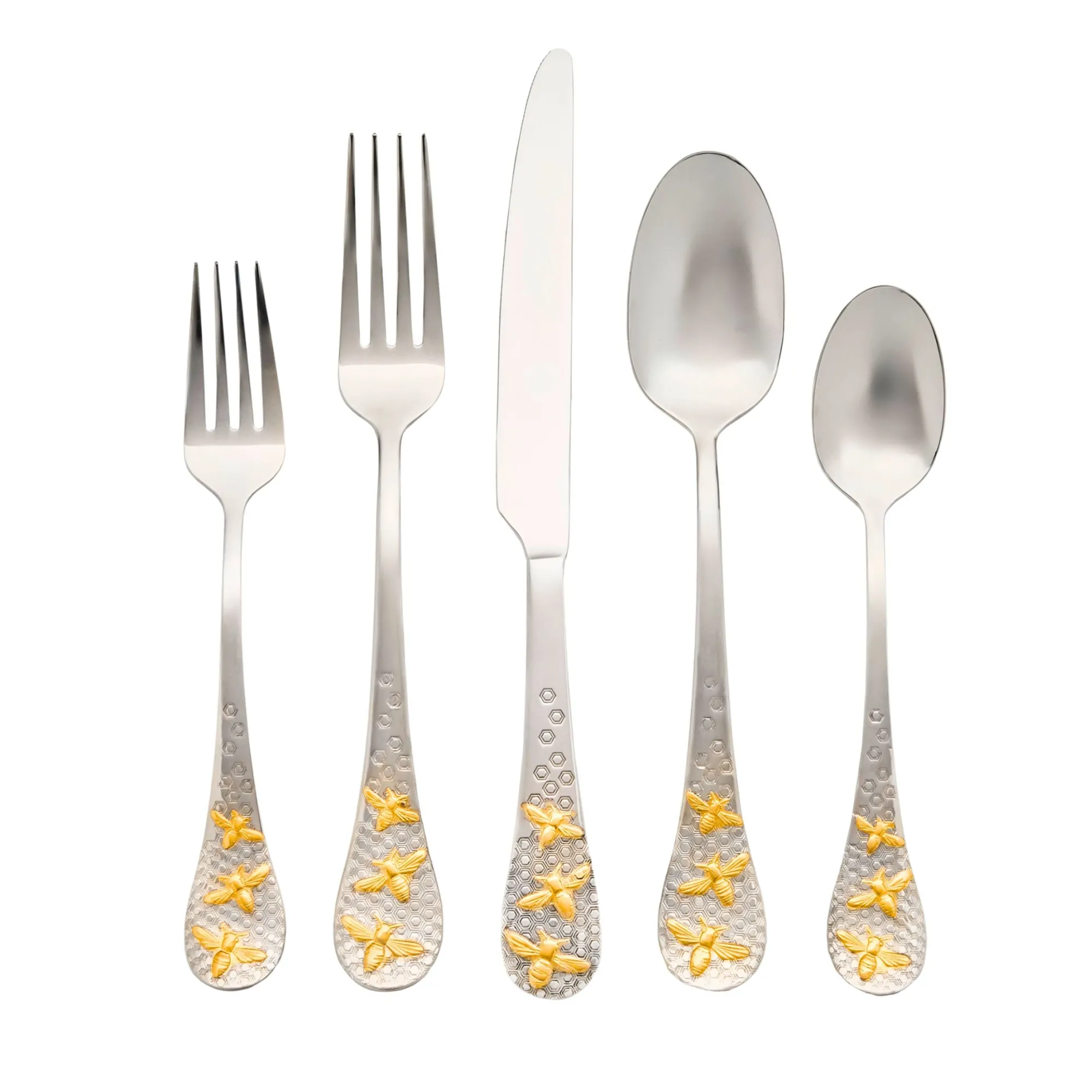Online Godinger Buzz 24kt Gold Plated 18/10 Stainless Steel 20 Piece Flatware Set, Service For 4
