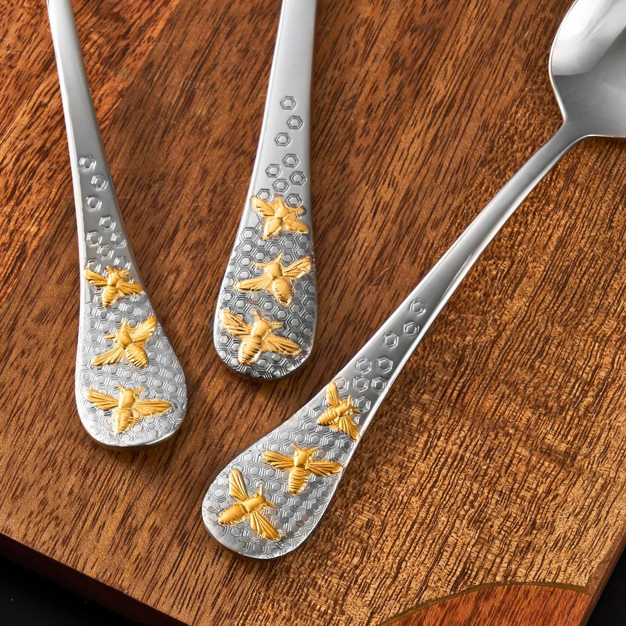 Online Godinger Buzz 24kt Gold Plated 18/10 Stainless Steel 20 Piece Flatware Set, Service For 4