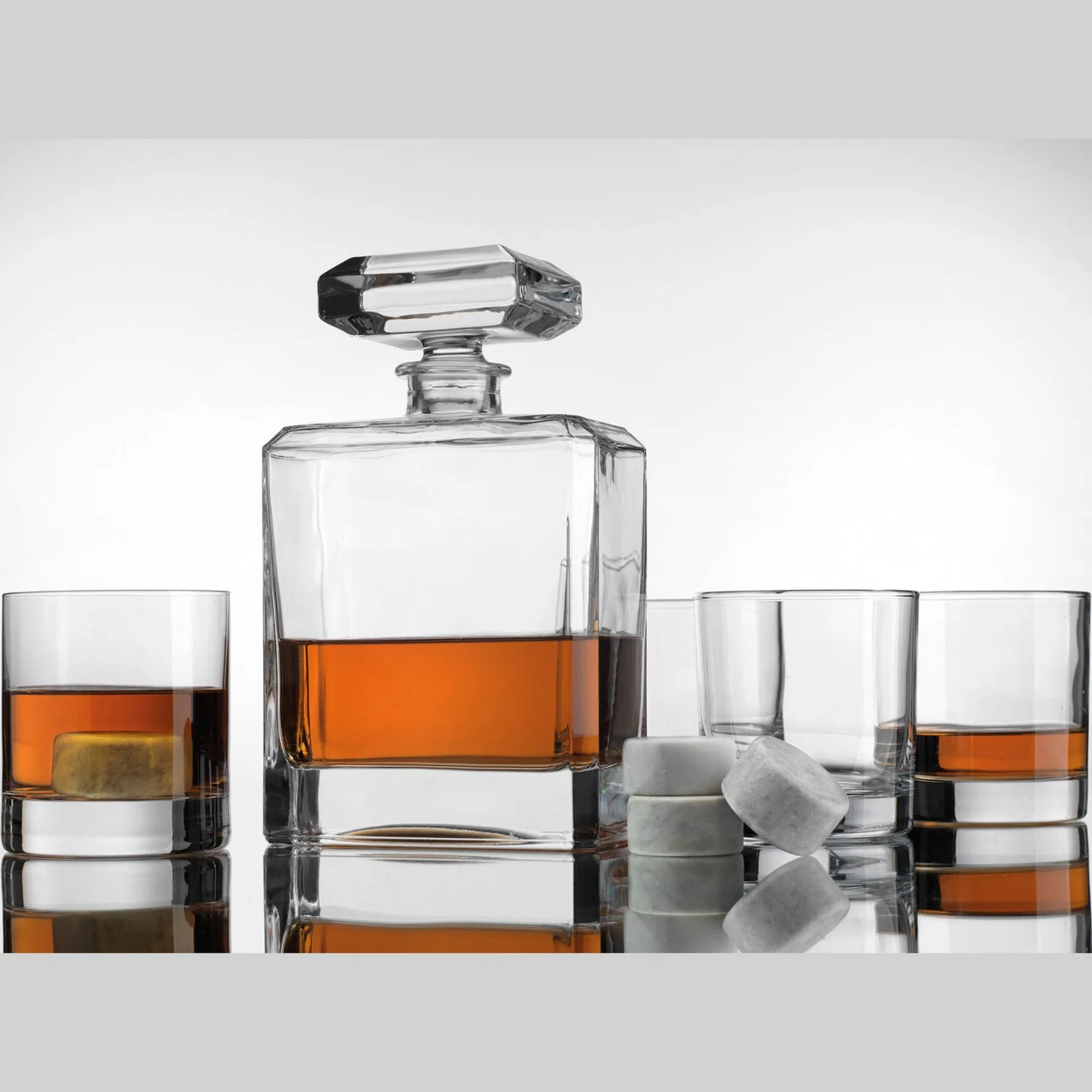 Clearance Godinger Chateau 9 Piece Whiskey Decanter Set