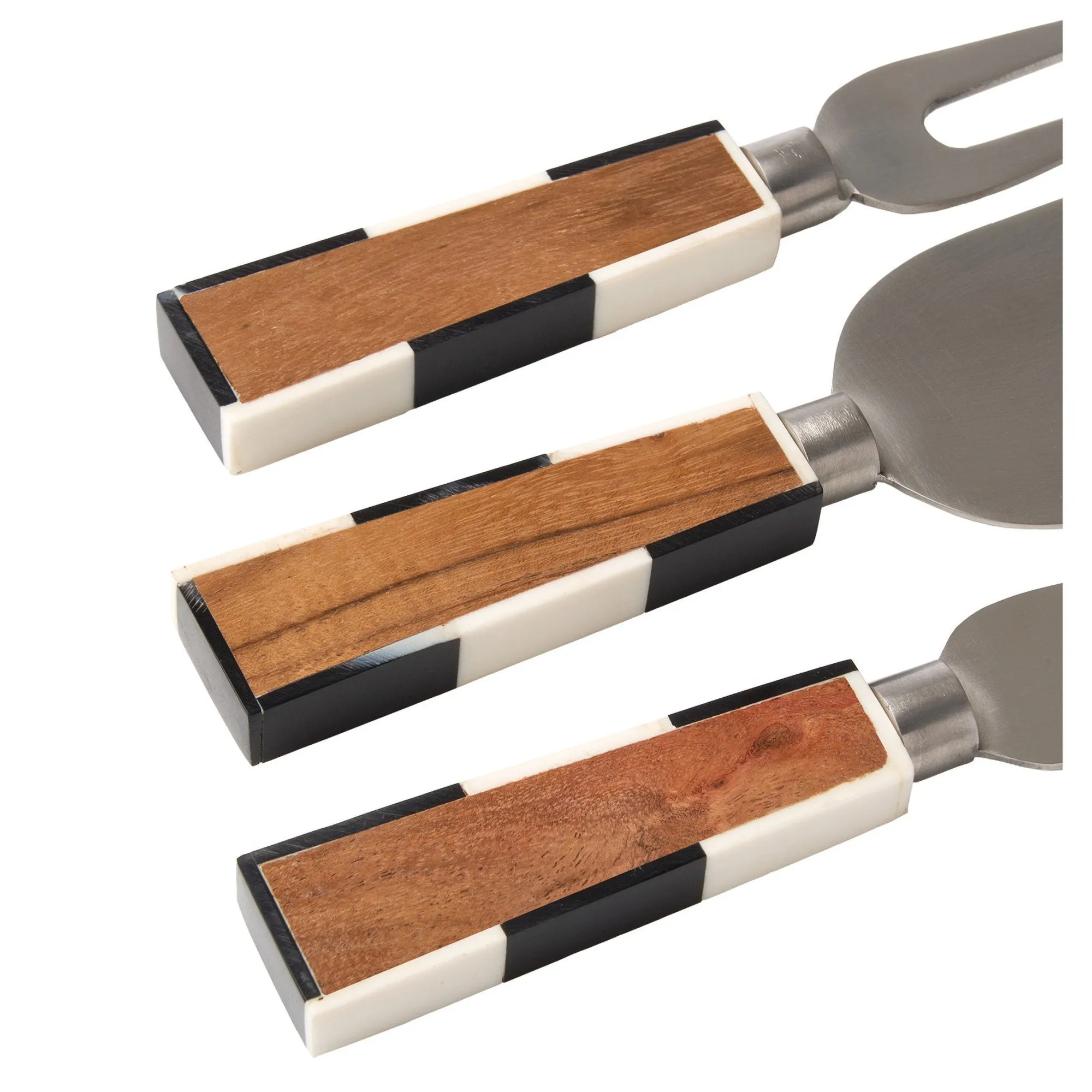 New Godinger Chenonceau Checkerboard Cheese Tool Set
