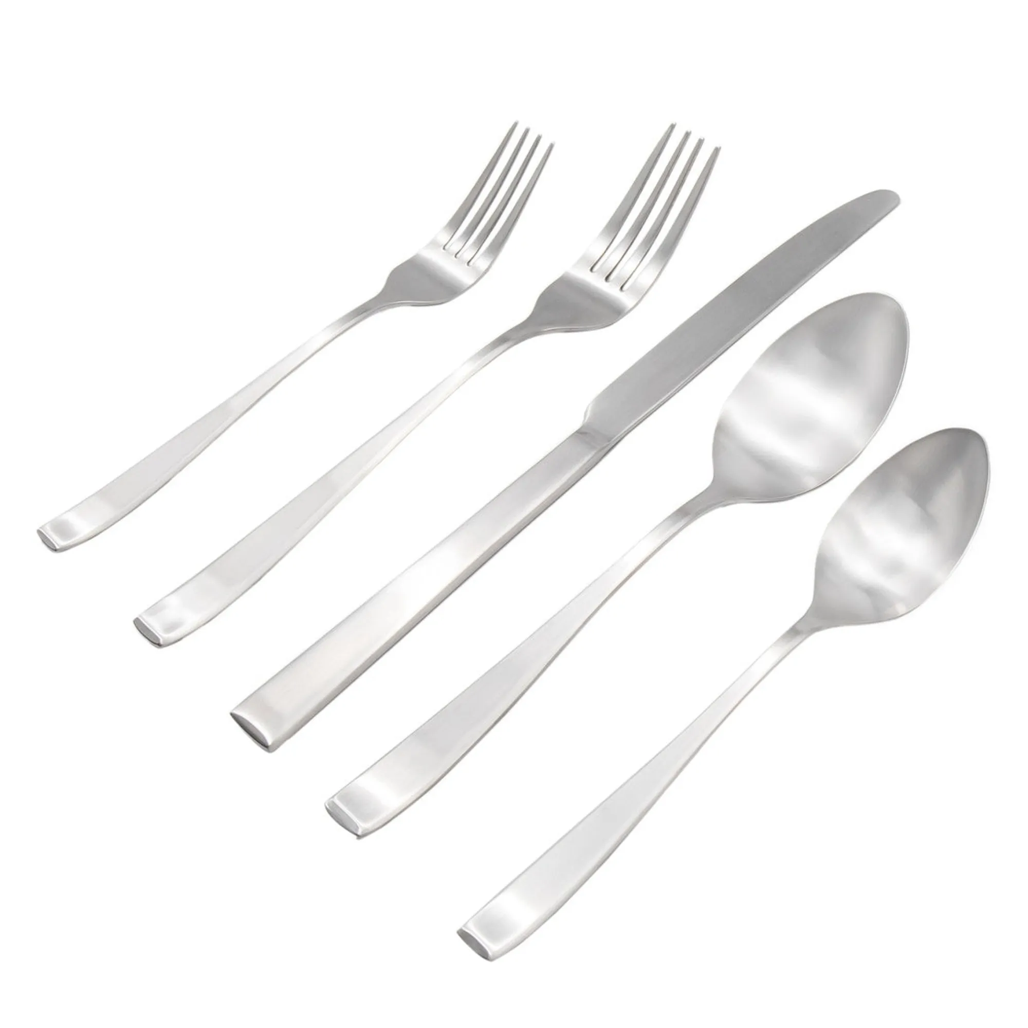 Outlet Godinger Chisel Matte 18/0 Stainless Steel 20 Piece Flatware Set, Service For 4