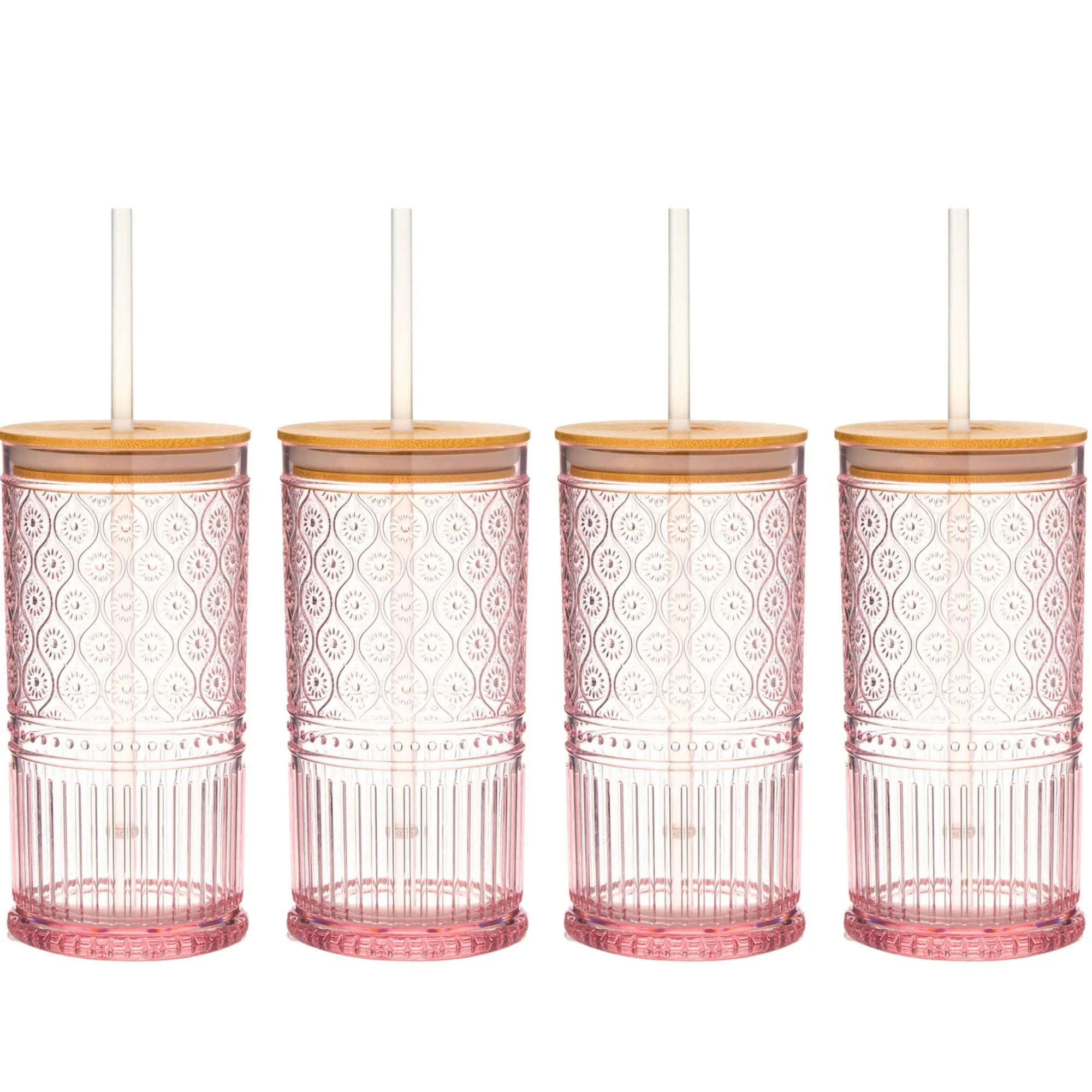 Hot Godinger Claro Acrylic Pink Travel Tumbler, Set of 4
