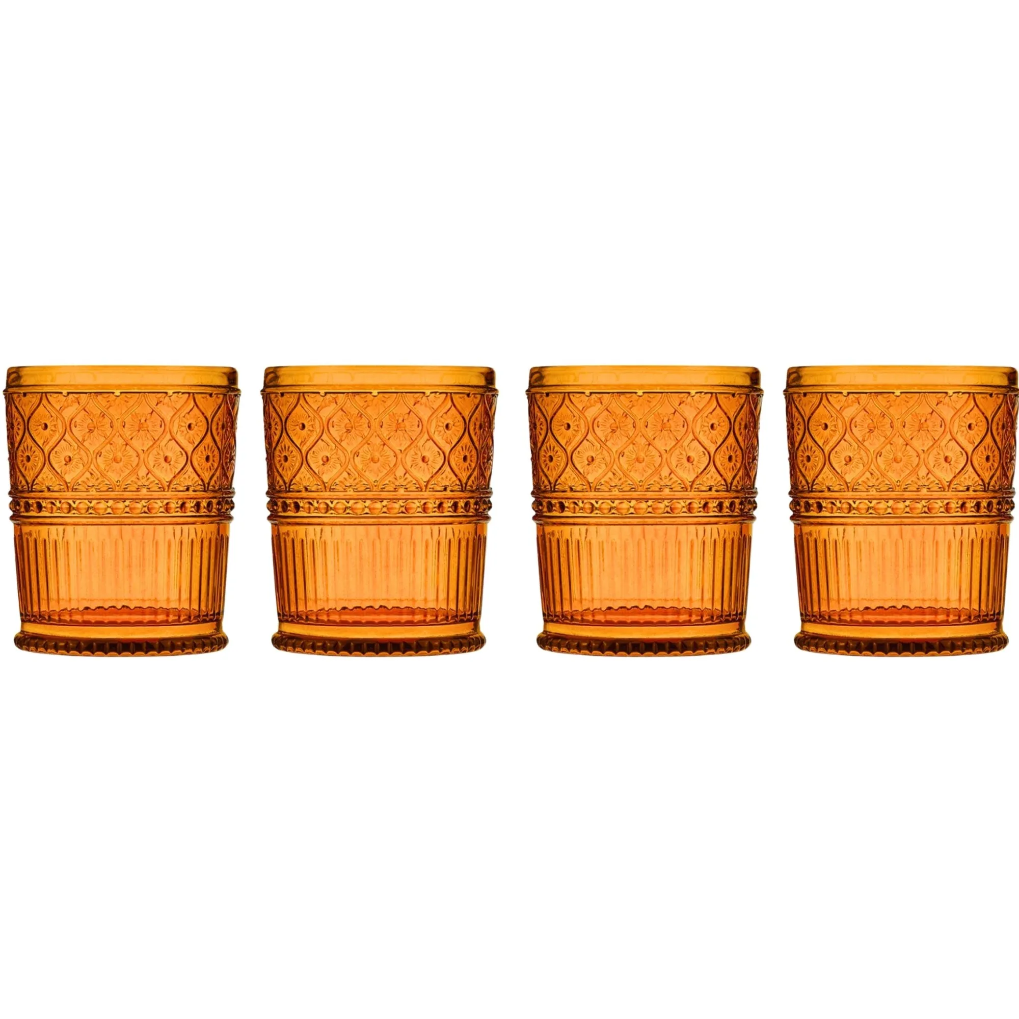 Best Godinger Claro Amber Double Old Fashion, Set of 4