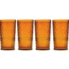 Discount Godinger Claro Amber Highball, Set of 4