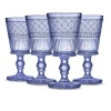 New Godinger Claro Blue Goblet, Set of 4