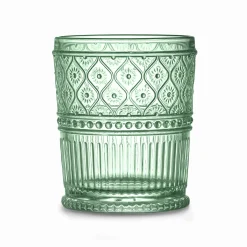 Godinger Claro Green Double Old Fashion, Set of 4