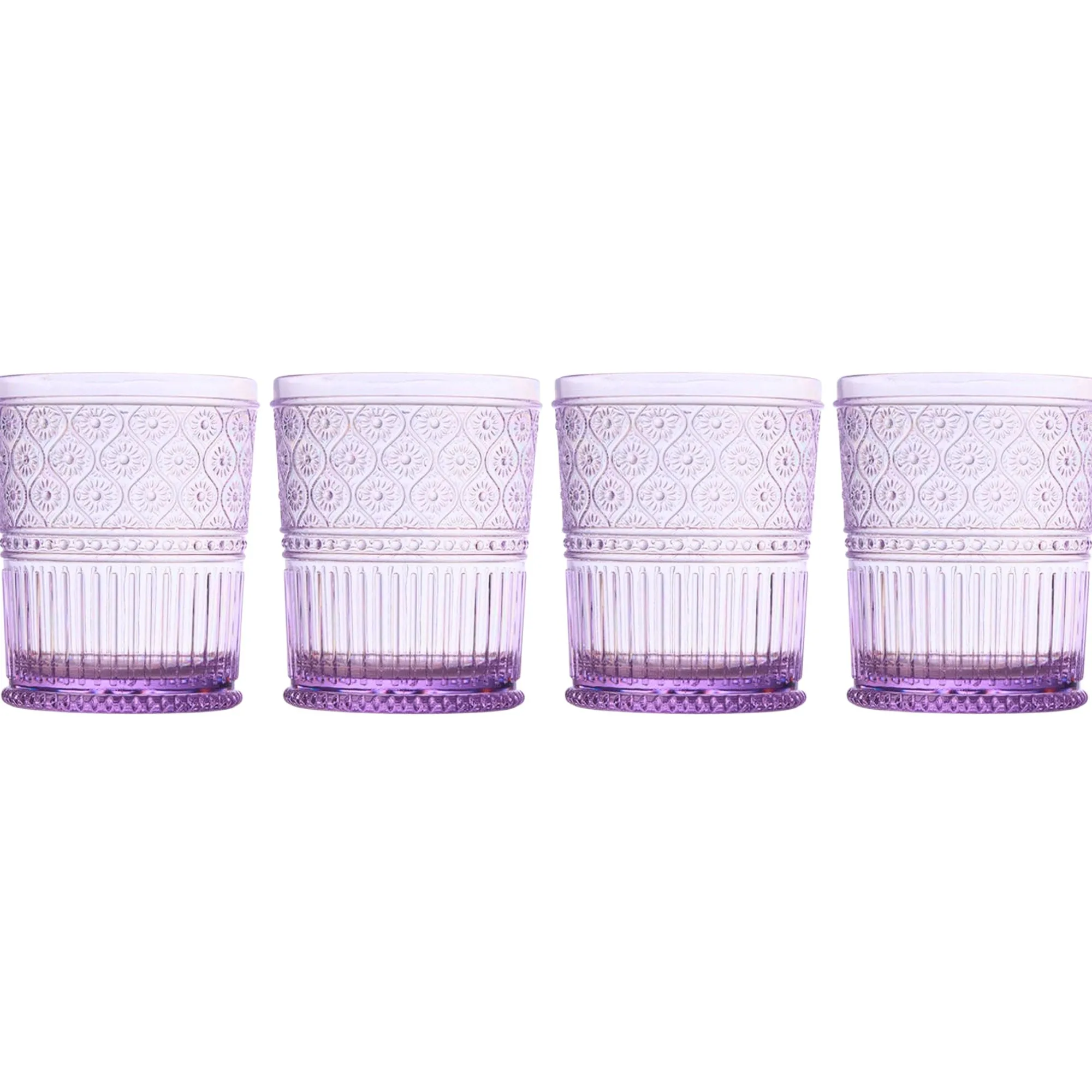 Sale Godinger Claro Lavender Acrylic Double Old Fashion, Set of 4