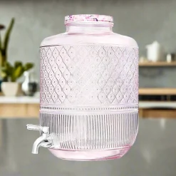 Clearance Godinger Claro Pink Beverage Dispenser