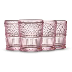Sale Godinger Claro Pink Double Old Fashion, Set of 4