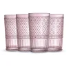 Online Godinger Claro Pink Highball, Set of 4