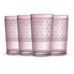 Online Godinger Claro Pink Highball, Set of 4