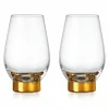 New Godinger Column Gold White Wine, Set of 2
