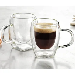 Clearance Godinger Contessa Espresso Double Wall Mug, Set of 2