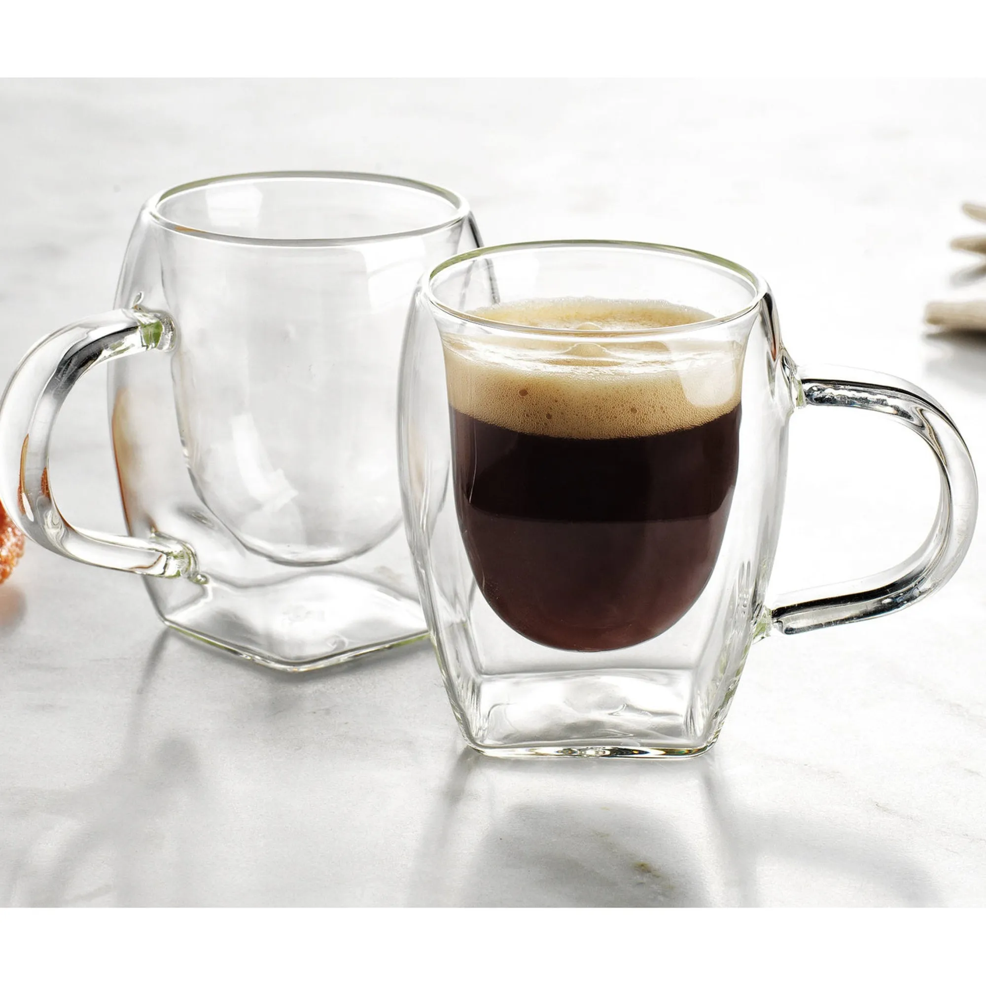 Clearance Godinger Contessa Espresso Double Wall Mug, Set of 2