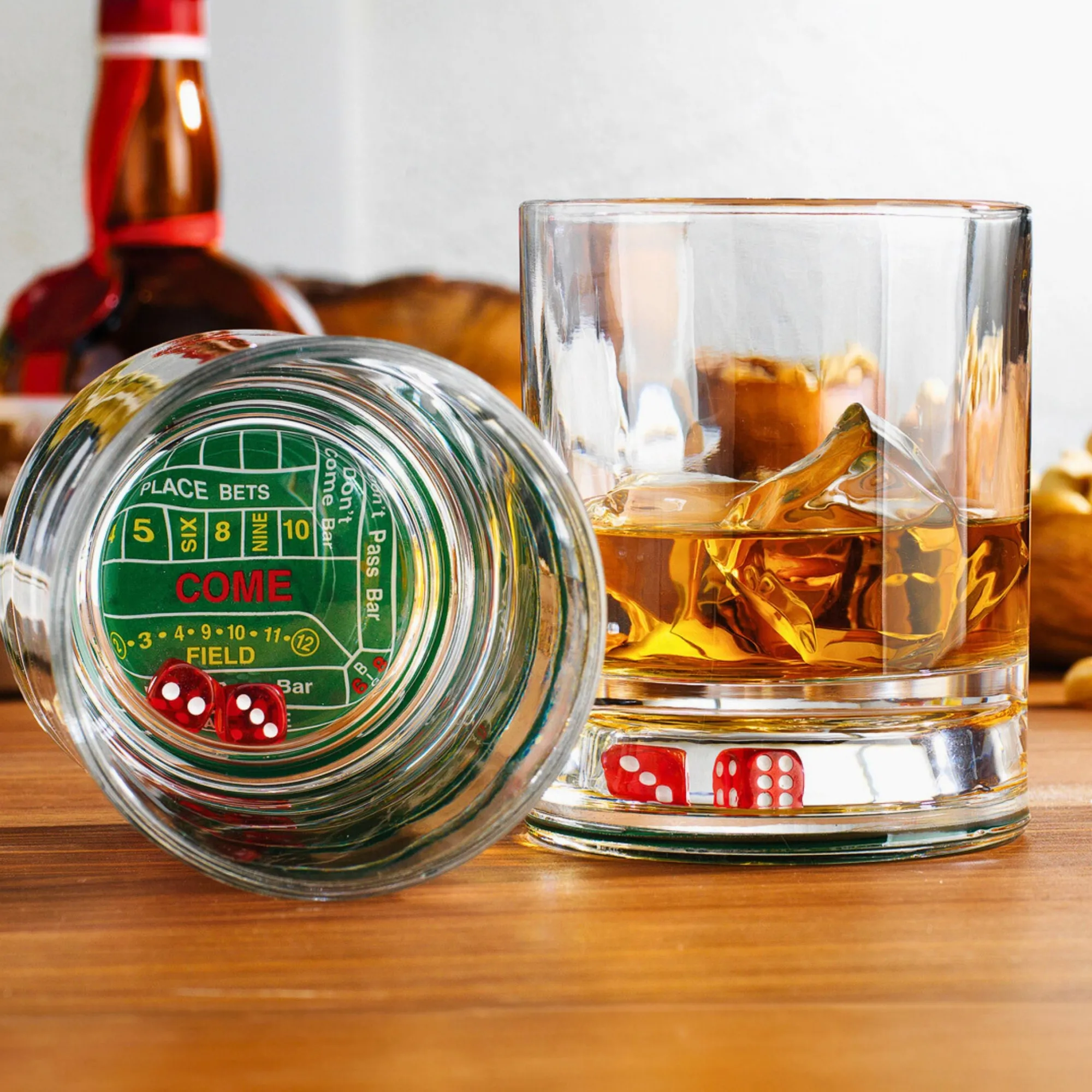 Hot Godinger Craps Shoot Double Old Fashion, Set of 2