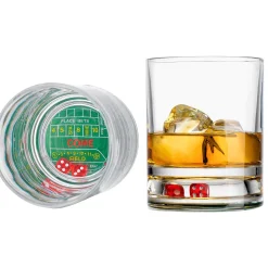 Hot Godinger Craps Shoot Double Old Fashion, Set of 2