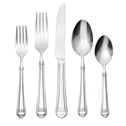 Online Godinger Crete Sandblast Matte 18/0 Stainless Steel 20 Piece Flatware Set, Service For 4