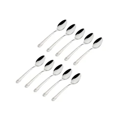 Godinger Crete Sandblast Mirrored 18/0 Stainless Steel Teaspoon, Set of 10