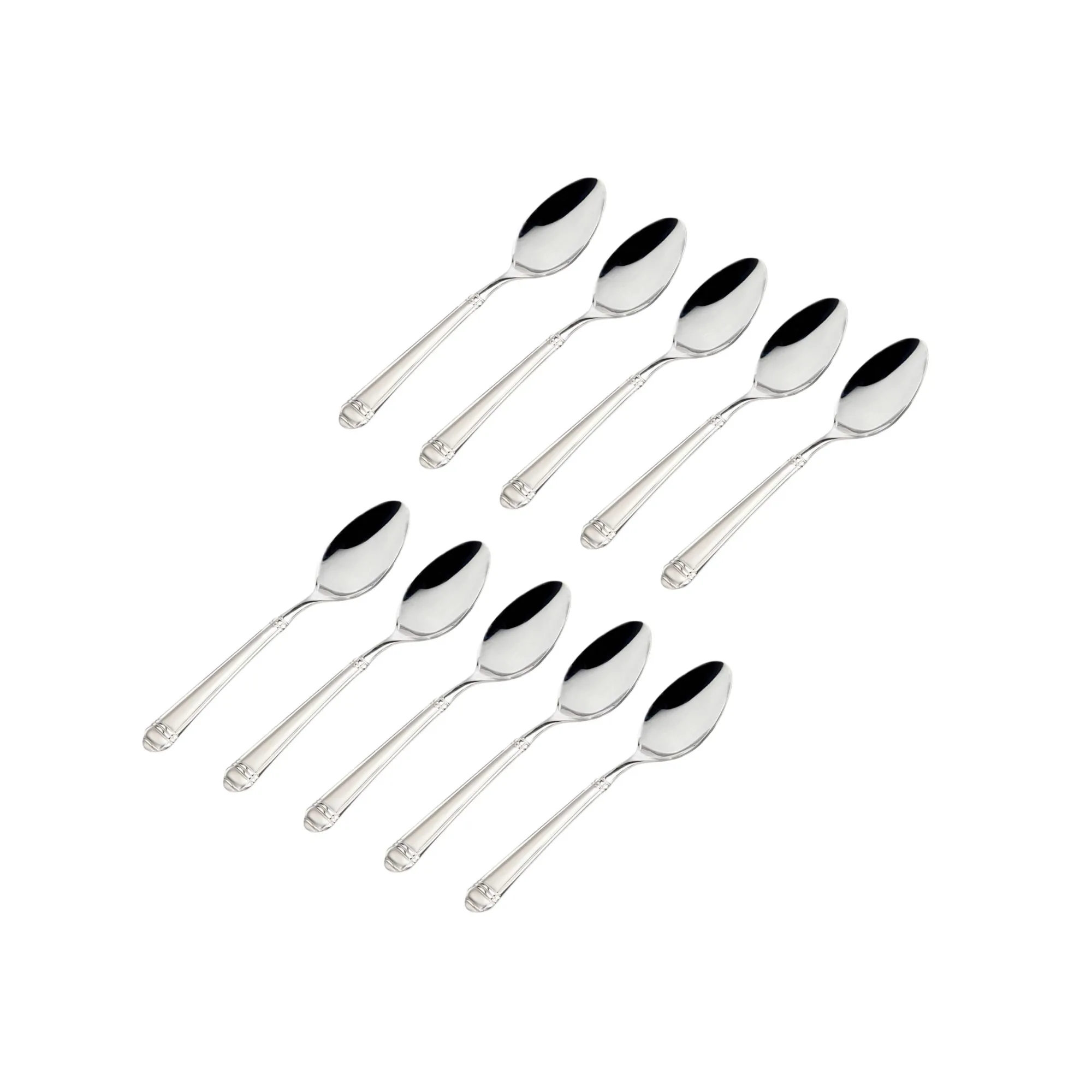 Godinger Crete Sandblast Mirrored 18/0 Stainless Steel Teaspoon, Set of 10