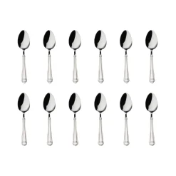 New Godinger Crete Sandblast Mirrored 18/0 Stainless Steel Teaspoon, Set of 12