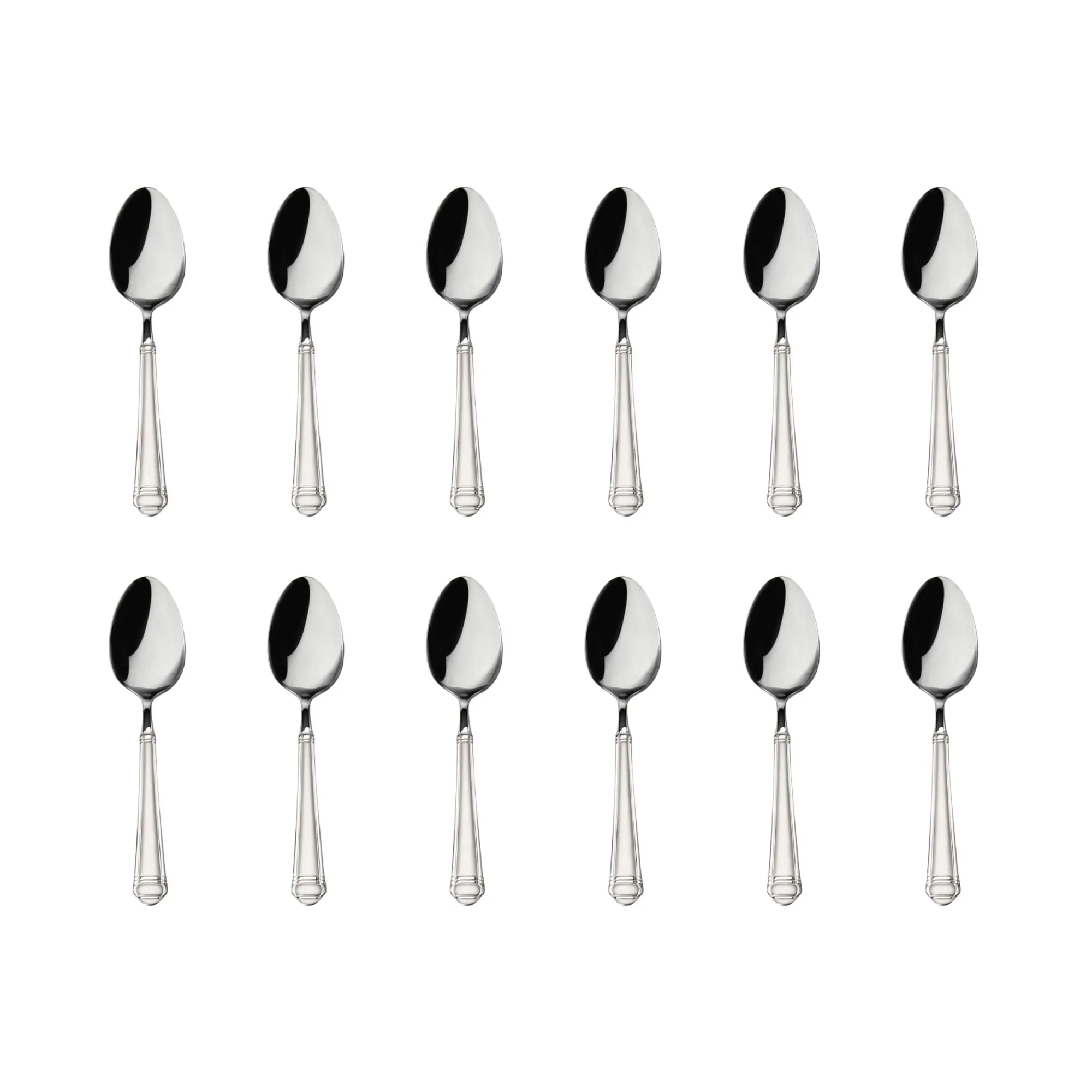 New Godinger Crete Sandblast Mirrored 18/0 Stainless Steel Teaspoon, Set of 12