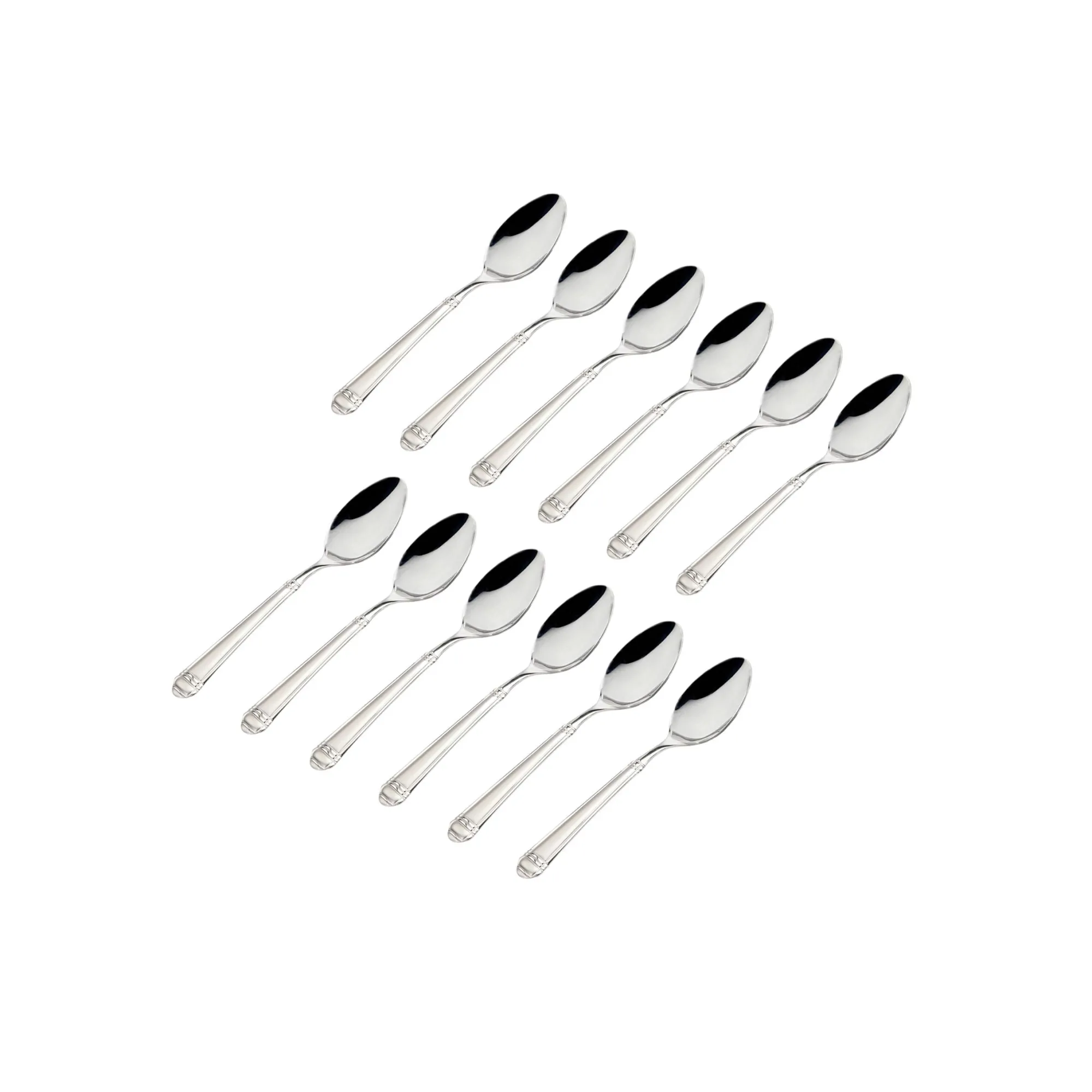 New Godinger Crete Sandblast Mirrored 18/0 Stainless Steel Teaspoon, Set of 12