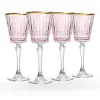 Hot Godinger Cristine Blush Gold Rim White Wine Glass, Set of 4