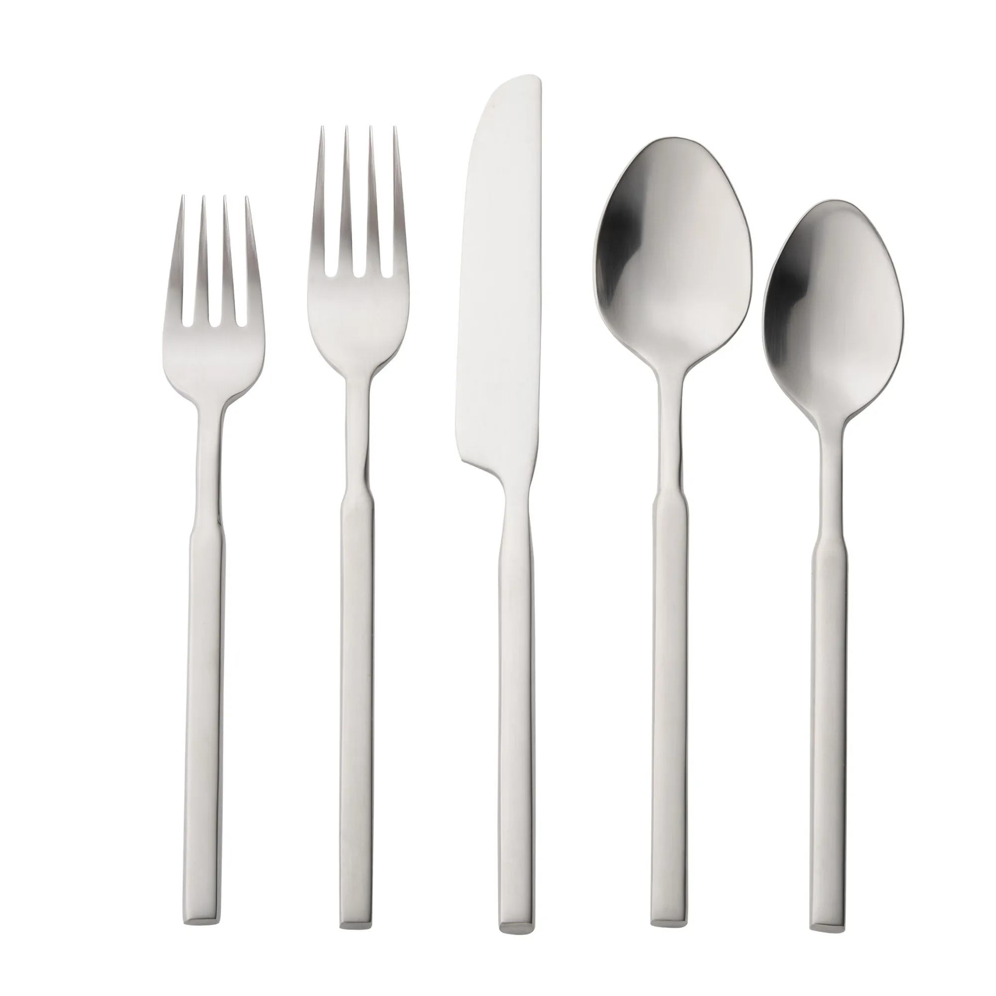 New Godinger Cubit Matte 18/10 Stainless Steel 20 Piece Flatware Set, Service For 4