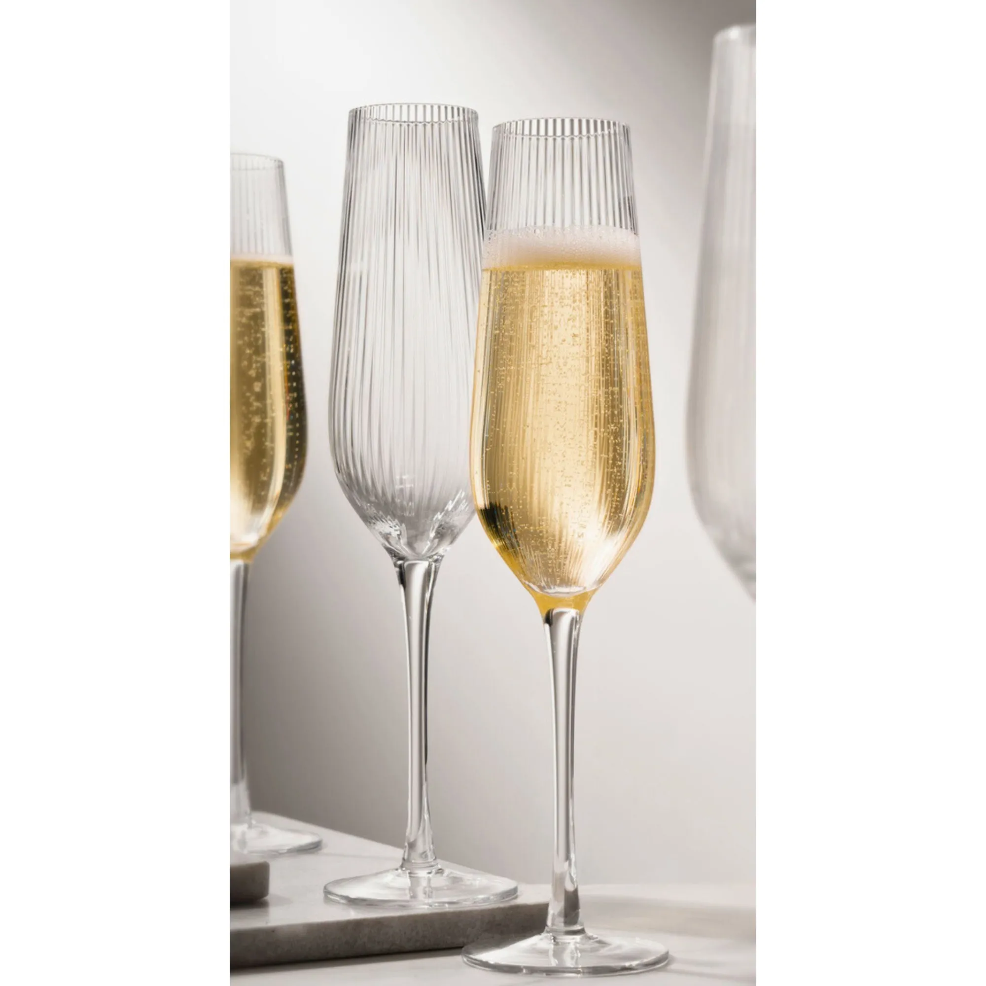 Discount Godinger Divo Optic Champagne Flute. Set of 4