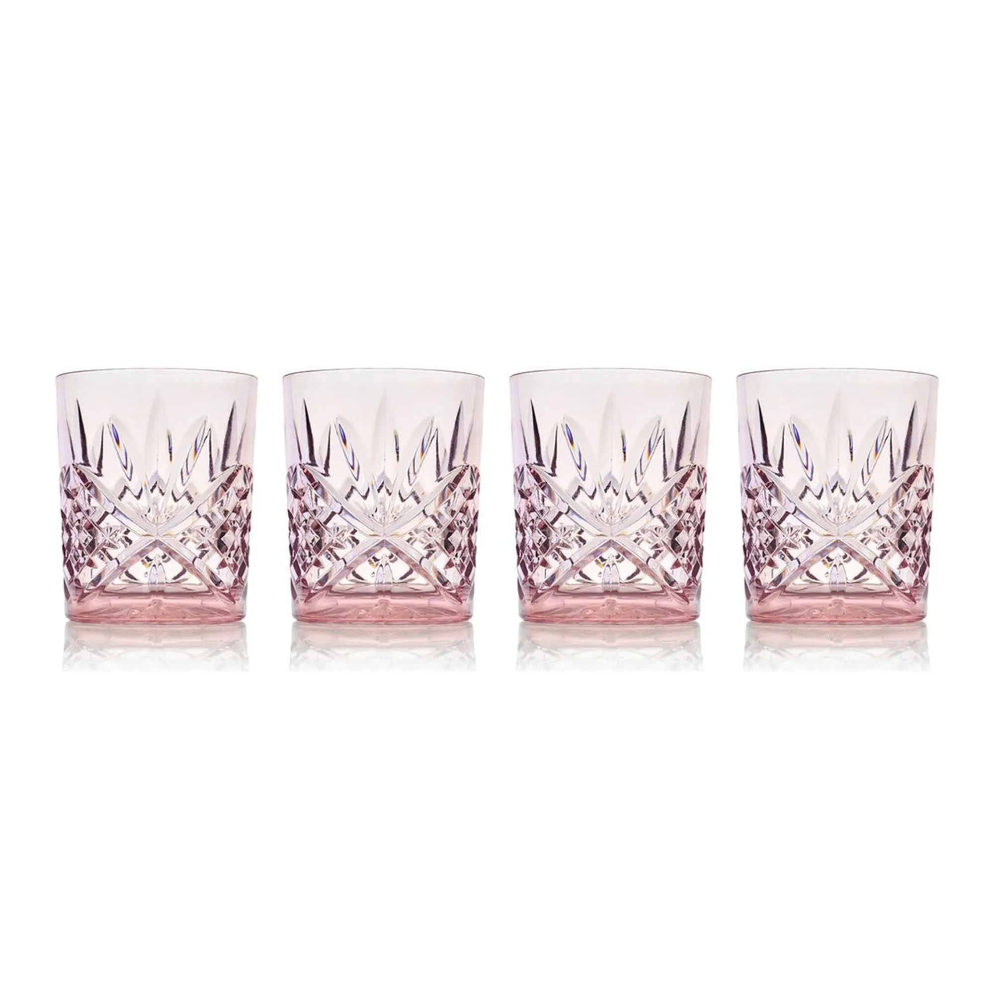 Online Godinger Dublin Acrylic Blush Double Old Fashion, Set of 4