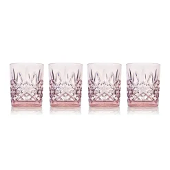 Best Godinger Dublin Acrylic Blush Double Old Fashion & Highball, Set of 8