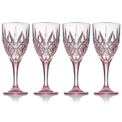 Sale Godinger Dublin Acrylic Blush Goblet, Set of 4