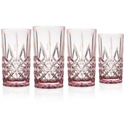 Hot Godinger Dublin Acrylic Blush Highball, Set of 4