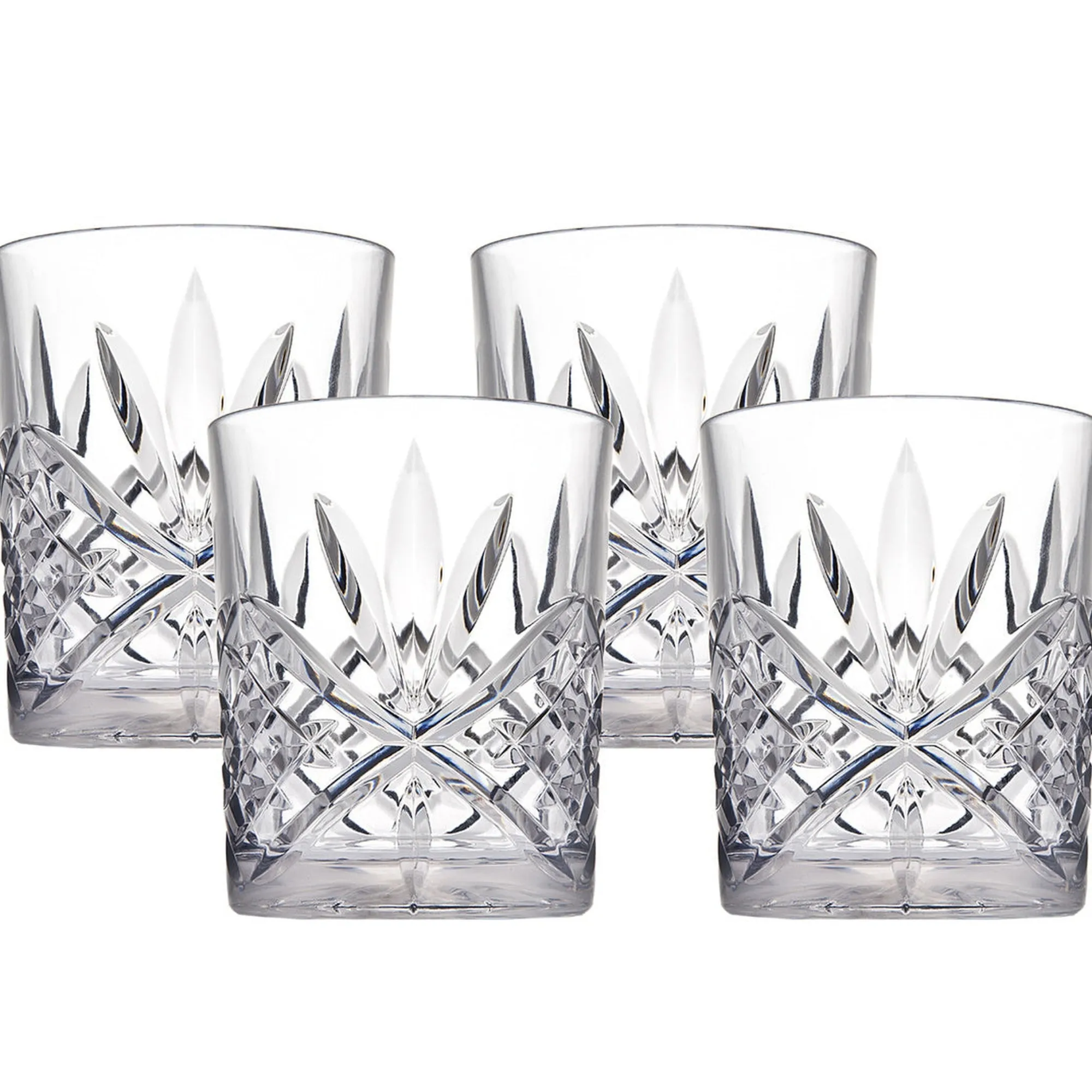 Sale Godinger Dublin Acrylic Clear Double Old Fashion, Set of 4