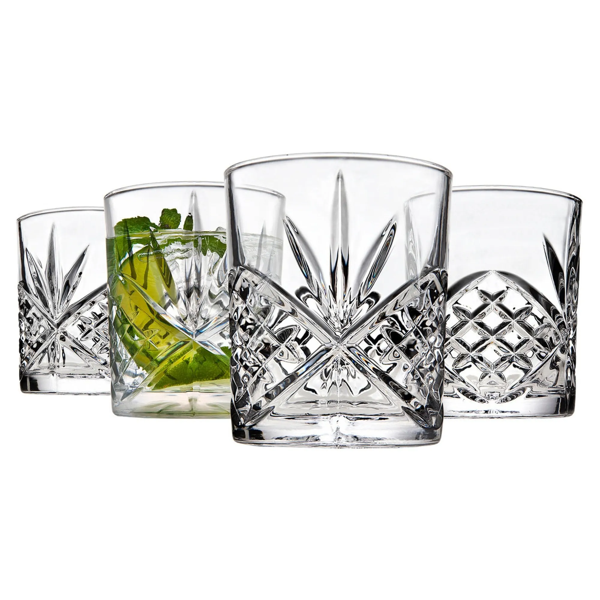 Sale Godinger Dublin Acrylic Clear Double Old Fashion, Set of 4